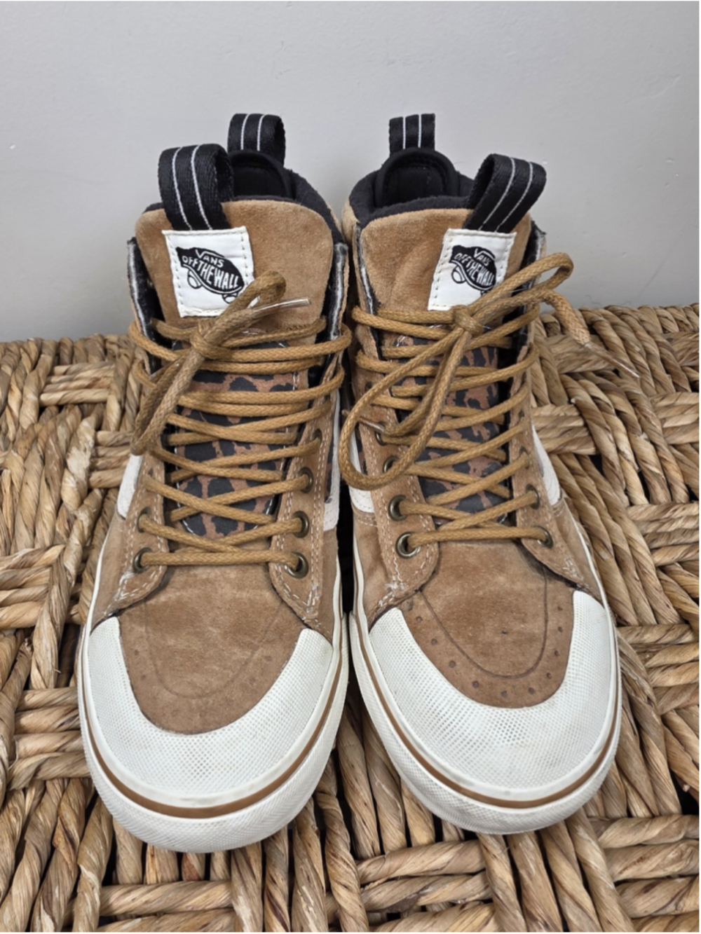 Vans Sk8-Hi MTE HydroGuard 360 Leopard Suede Shoes Womens 6 Mens 4.5 Brown - Picture 2 of 8